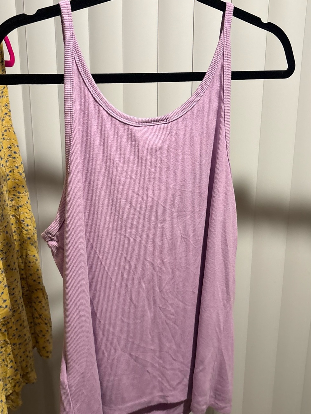 Women's Lavender Ribbed Scoop Tank Top